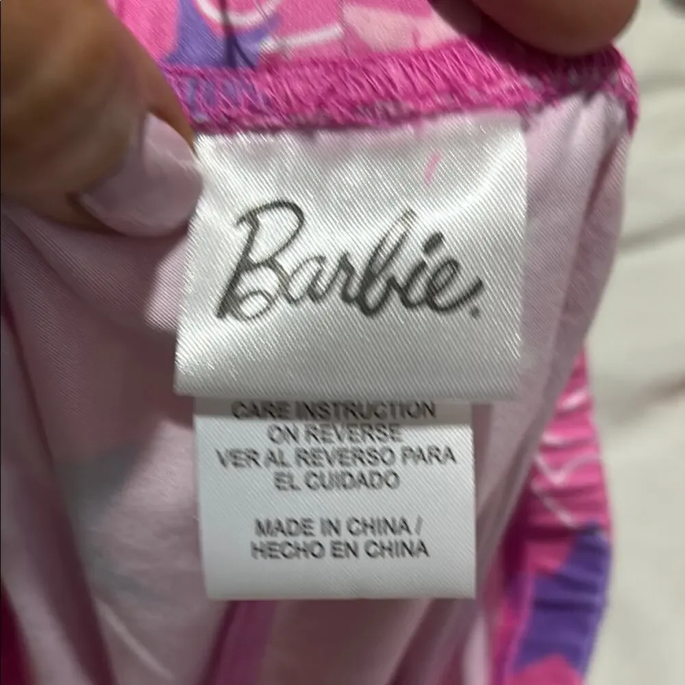 Barbie 8 Pink Pajama Set with Star Motifs nwt flame retardant new